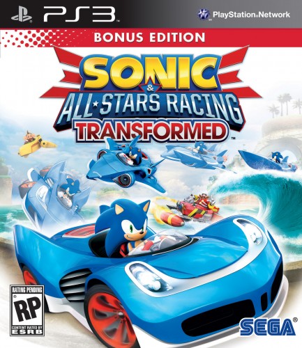 sonic all stars racing transformed, jaquette, ps3