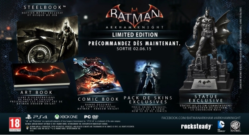 batman arkham knight,warner,ps4,ps4 batman arkham knight,edition limitée,collector