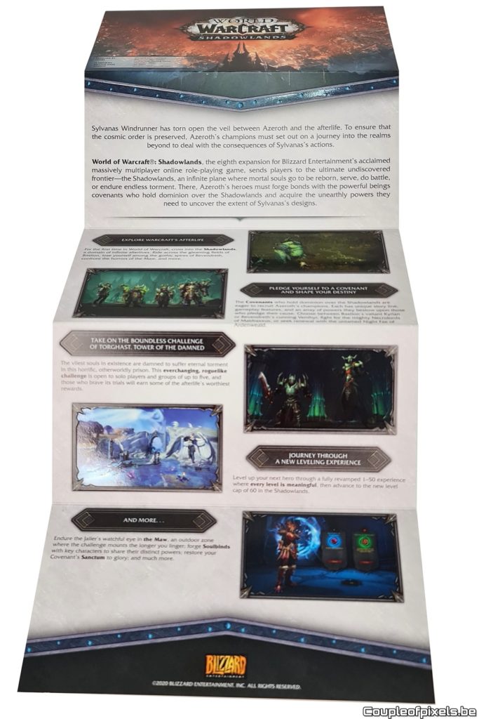 Déballage press kit World of Warcraft Shadowlands